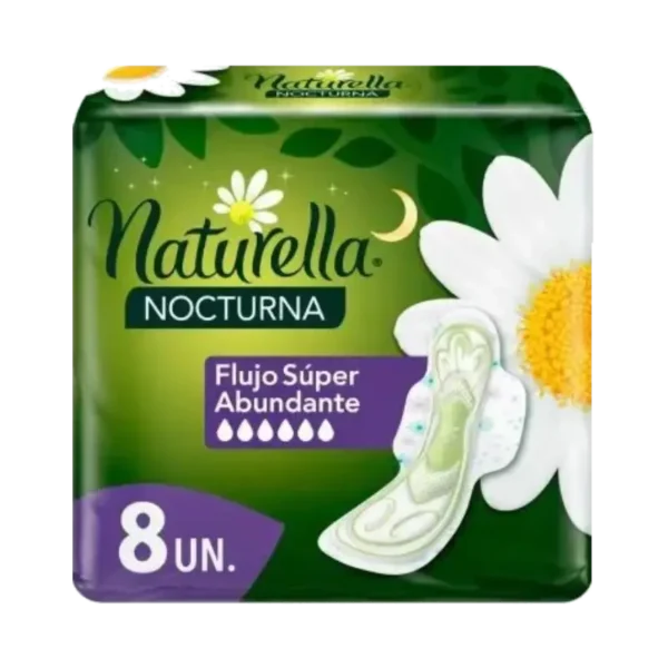 TOALLAS NATURELLA FEMENINA NOCTURNA 8U