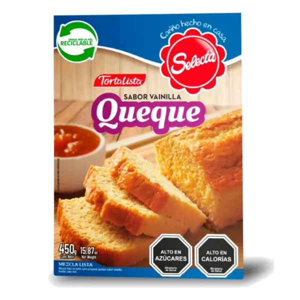 TORTALISTA SELECTA PRE-MEZCLA QUEQUE VAINILLA 450G