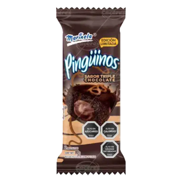 PINGUINO TRIPLE CHOCOLATE 2U 80G