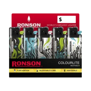 ENCENDEDOR RONSON COLOURLITE HIPPIE 20u (PXDP)