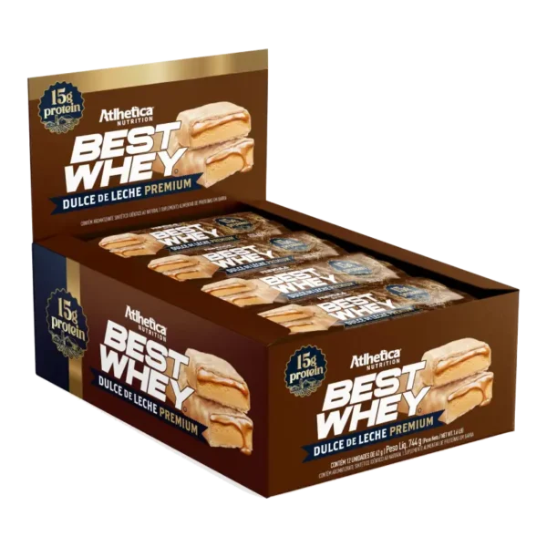 BARRA DE PROTEINA BEST WHEY DULCE DE LECHE 62G 12U