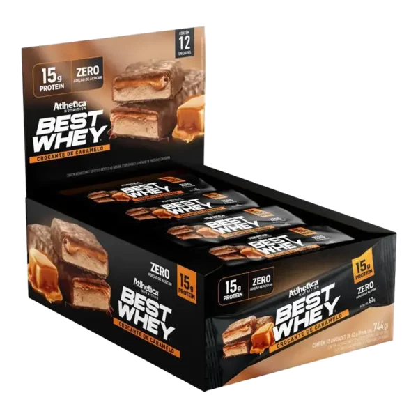 BARRA DE PROTEINA BEST WHEY CARAMELO CROCANTE 62G 12U