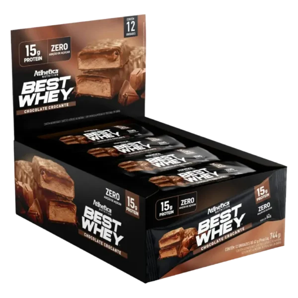 BARRA DE PROTEINA BEST WHEY CHOCOLATE CROCANTE 62G 12U