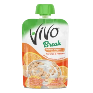 COMPOTA VIVO BREAK YOGHURT AVENA NARANJA PLATANO 90G