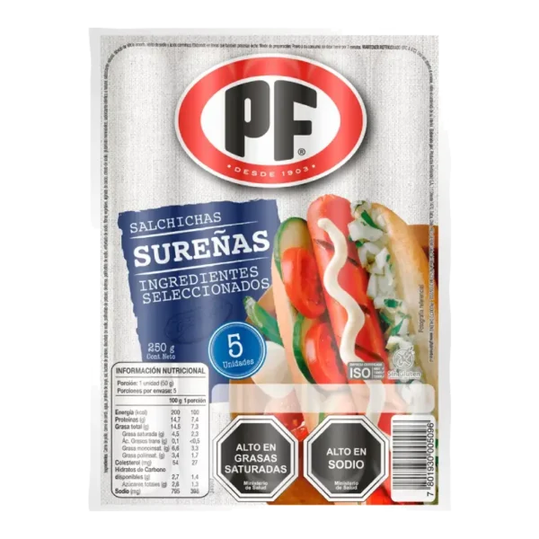 SALCHICHAS SURENAS PF 250G