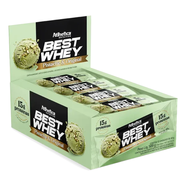 BARRA DE PROTEINA BEST WHEY PISTACHO 62G 12U