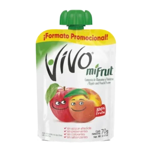 COMPOTA VIVO MIFRUT MANZANA Y DURAZNO 70G