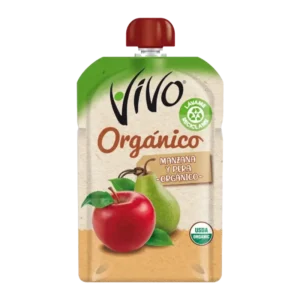 COMPOTA VIVO ORGANICO MANZANA PERA 90G