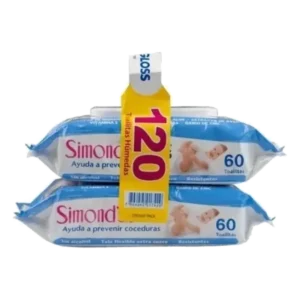 TOALLITAS HUMEDAS SIMONDS GLOSS PACKX2 120UN