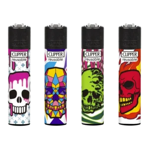 ENCENDEDOR CLIPPER SKULL 24u (PXDP)