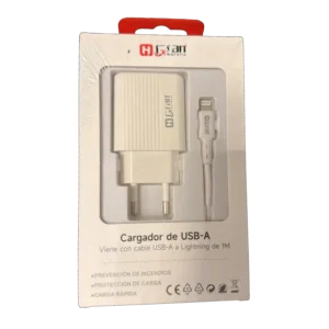 CARGADOR USB-A A LIGHTNING DE 1M ZLC-15604