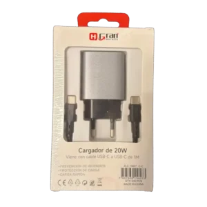 CARGADOR DE 20W USB-C A USB-C DE 1MT