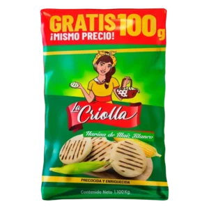 HARINA DE MAIZ BLANCA LA CRIOLLA 1.1KG