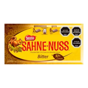 CHOCOLATE SAHNE-NUSS BITTER 250G