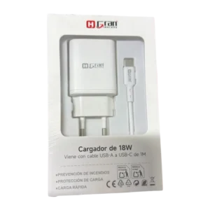 CARGADOR DE 18W CABLE USB-A A USB-C DE 1MT ZLC-15630