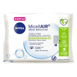 TOALLITAS DESMAQUILLANTES NIVEA MICELAR BIODEGRADABLE 25U